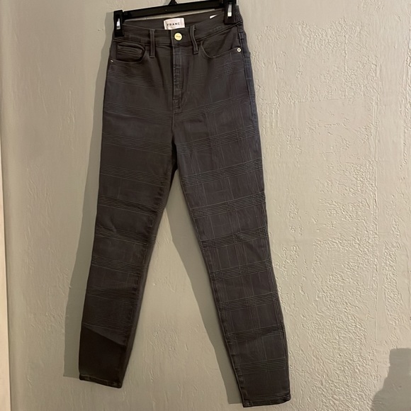 Frame Ali high-rise in grey plaid - Picture 5 of 11